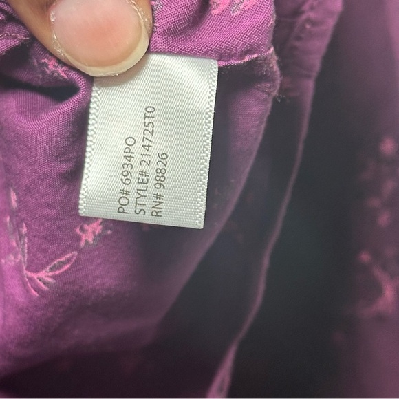 US Polo Assn Purple Floral Button-Up Women's Top XL - Picture 6 of 11